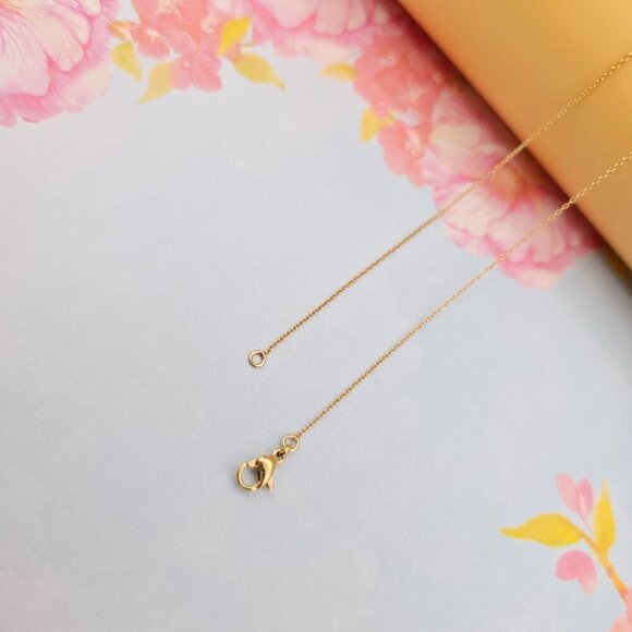 Simple Rose Gold Cable Chain Necklace, 24 Inch, Gold Plated Brass, XPNL0109 - Picture 6 of 12